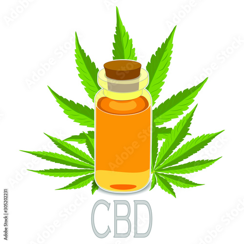 The formula of hemp CBD. Structural model of the molecules of cannabidiol and tetrahydrocannabinol. Medicinal cannabis. Medical marijuana, cannabinoids and health. Vector