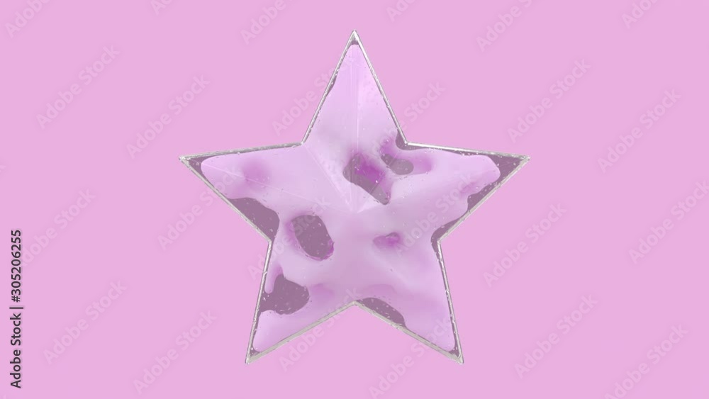 3d animation of a glass shaped christmas star with weightless substance or cream inside. Perfect futuristic trendy fashion glamour footage for christmas concept. 3d animation of a glass shaped christmas star with weightless substance or cream inside. Perfect futuristic trendy fashion glamour footage for christmas concept.