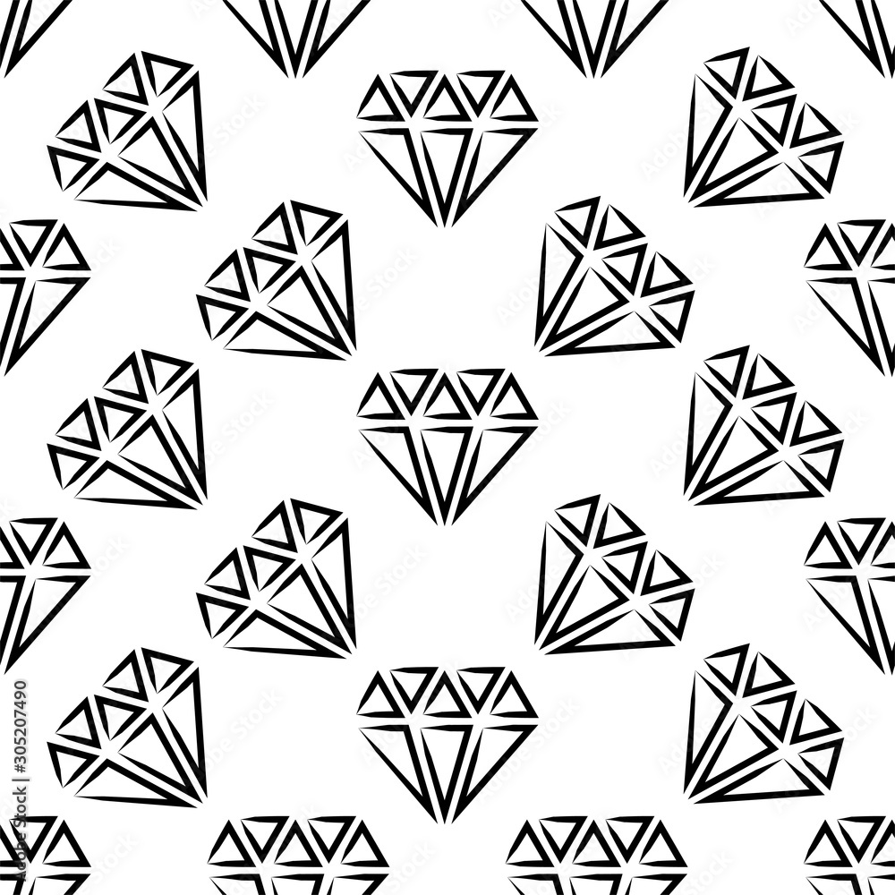 Diamond Icon, Diamond Cut Seamless Pattern Diamond Icon, Diamond Cut Seamless Pattern