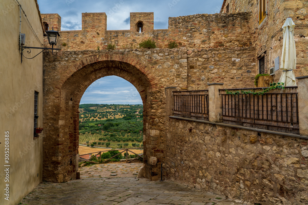 landscape through the gate