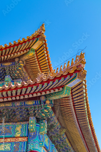roof of chinese palace in beijing