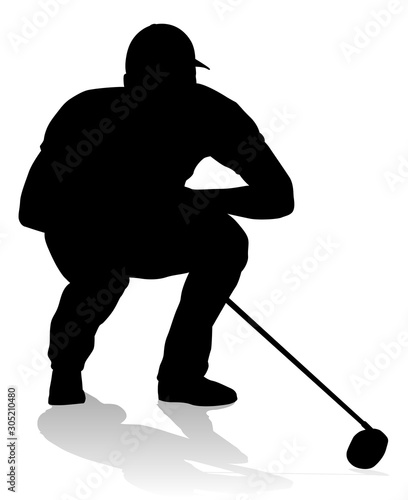 A golfer sports person playing golf