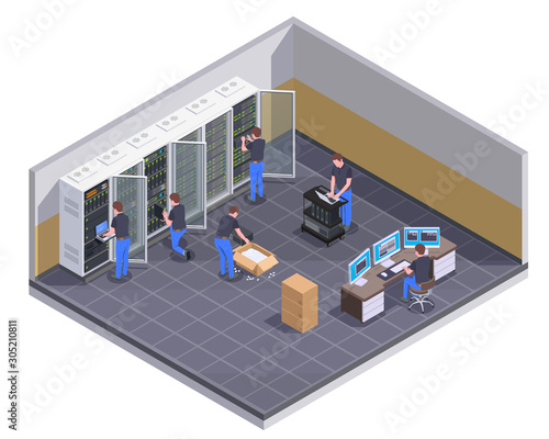 Data Center Isometric View 