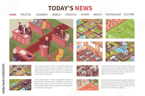 News Isometric Web Design