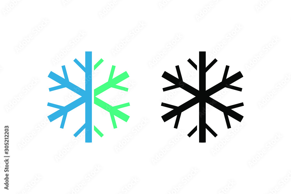 snow flowers vector for icon or logo template ready to use