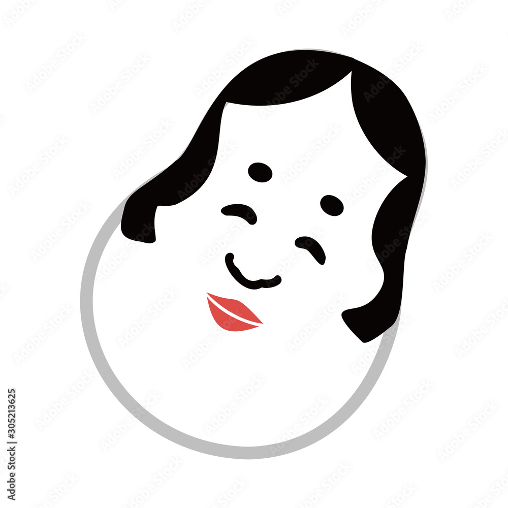 おかめ Stock Vector Adobe Stock