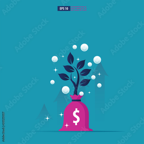 Return on investment, ROI chart and graph, Business, profit, and success. business vector  illustration