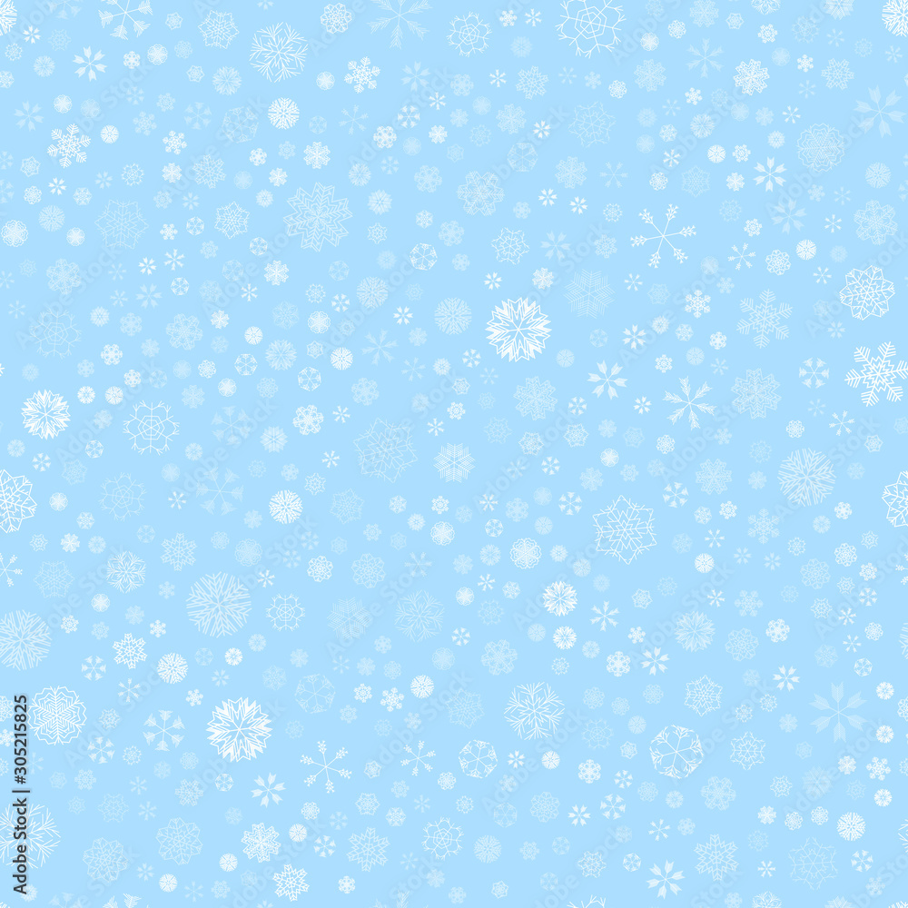 vector winter snow light seamless pattern