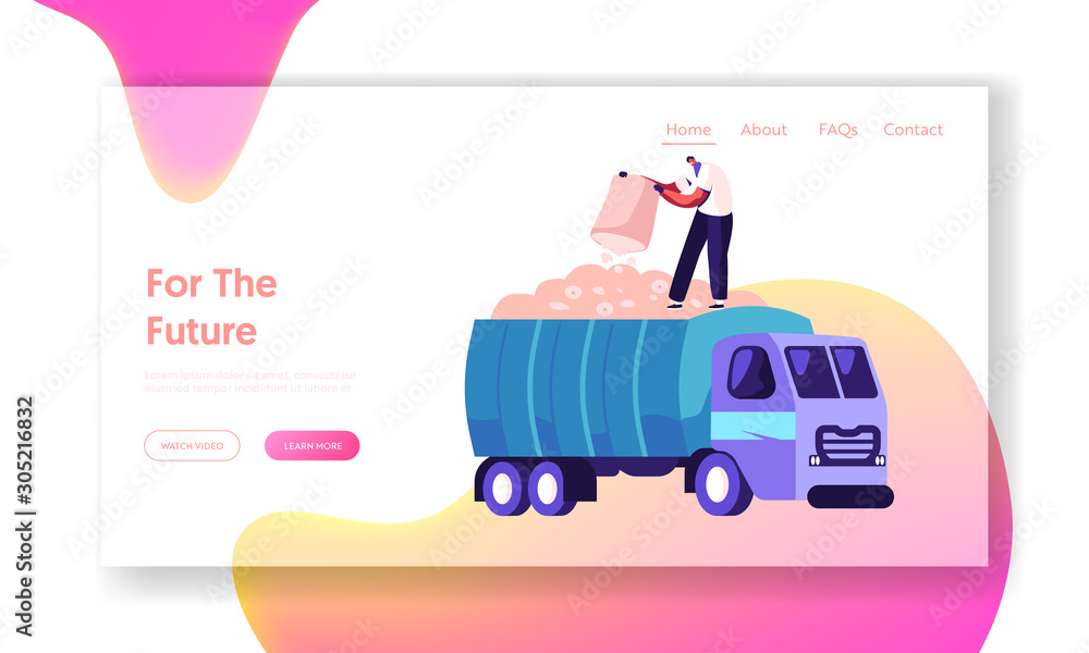 Laborer Collecting Plants on Meadow Website Landing Page. Man Pour Ripe Cotton Flowers to Harvesting Industrial Machine on Field. Textile Manufacture Web Page Banner. Cartoon Flat Vector Illustration Laborer Collecting Plants on Meadow Website Landing Page. Man Pour Ripe Cotton Flowers to Harvesting Industrial Machine on Field. Textile Manufacture Web Page Banner. Cartoon Flat Vector Illustration