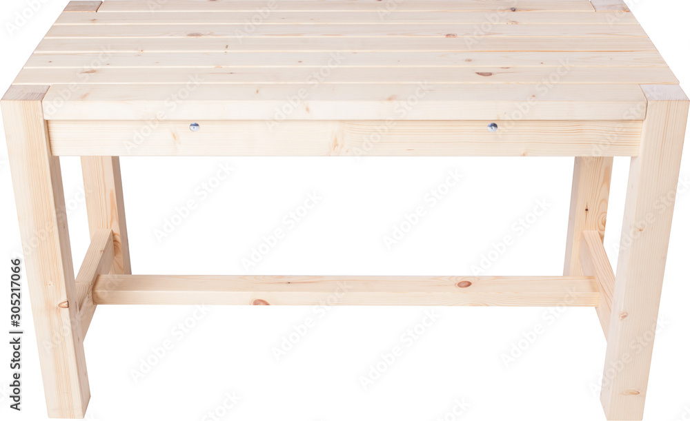 Simple wooden table isolated on white background. Simple wooden table isolated on white background.