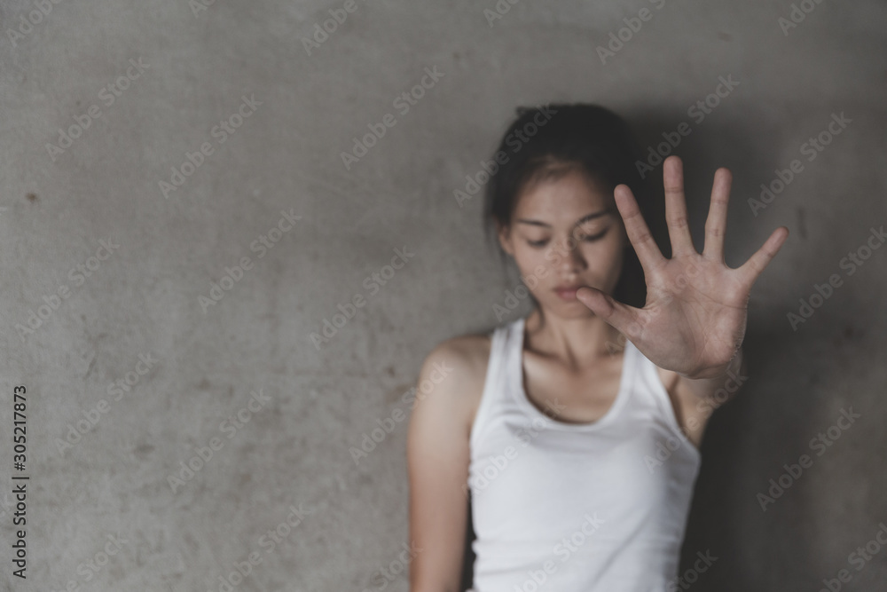 Women is protected by hand. stop violence against Women and rape, international women's day. Women is protected by hand. stop violence against Women and rape, international women's day.