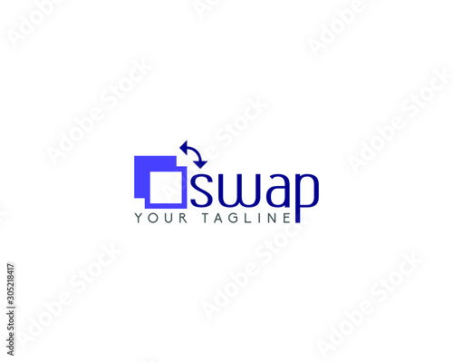 Creative swap Logo Design template 