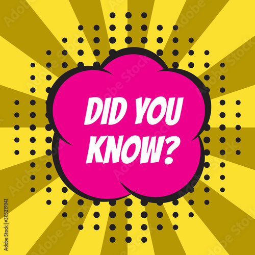 Did You Know Question for Trivia Game, Quiz, Buzzer Games