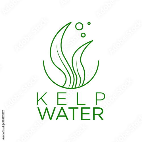 Sea Herb Outline Logo Design for Medic Company