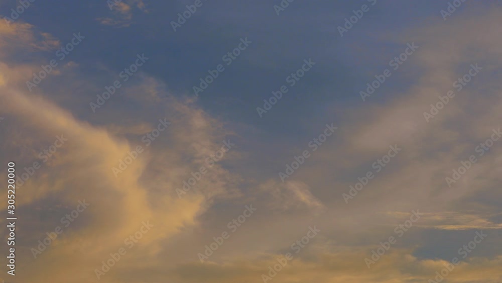 Timelapse Blue sky with cloud flying on evening time before sunset. Timelapse Blue sky with cloud flying on evening time before sunset.