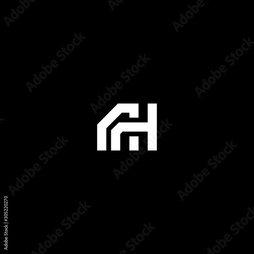 AH HA letter logo vector modern graphic template