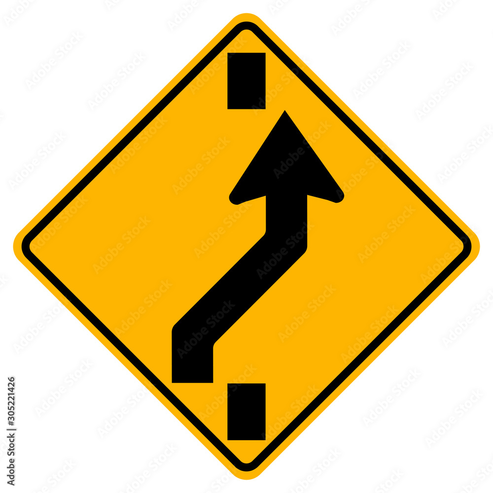 Square Shaped Changing To Right Lane Traffic Road Sign,Vector Illustration, Isolate On White Background Label. EPS10 Square Shaped Changing To Right Lane Traffic Road Sign,Vector Illustration, Isolate On White Background Label. EPS10