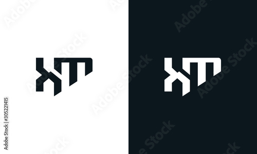 Modern abstract letter XT logo. This logo icon incorporate with two abstract shape in the creative process.