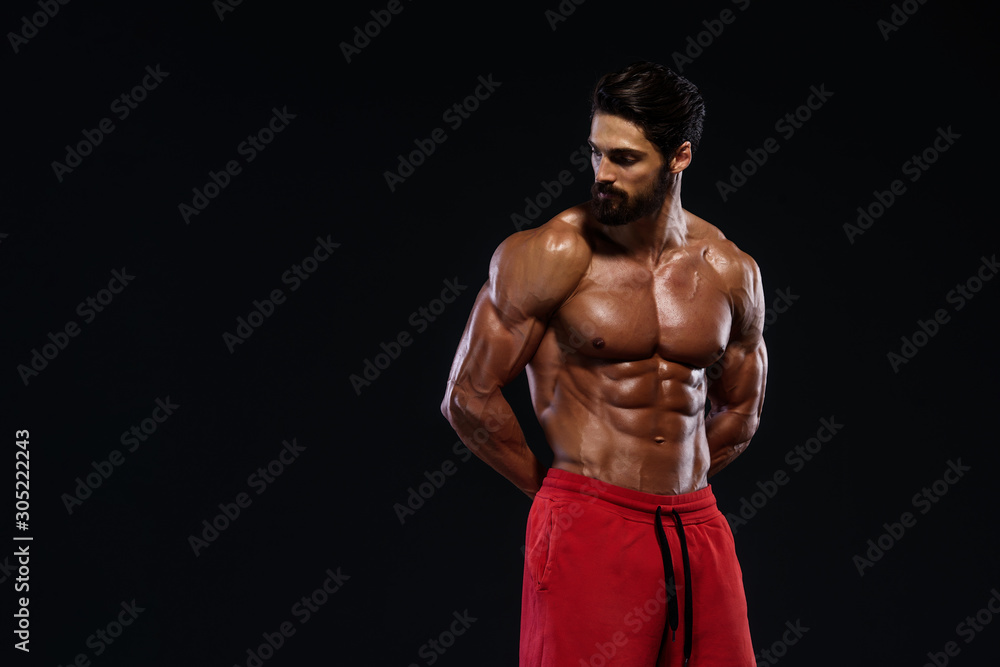 Handsome Muscular Men Posing and Flexing Muscles Handsome Muscular Men Posing and Flexing Muscles