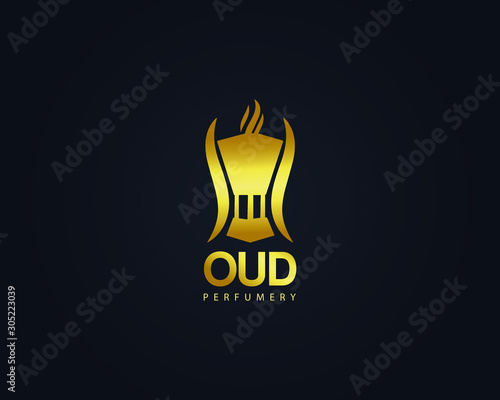 OUD perfumery logo design template