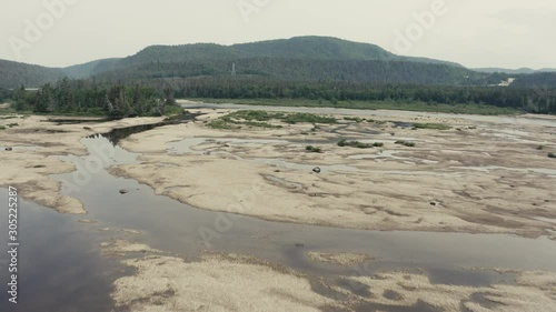 4K Salmon river going upstream - Drone flying seq 001/005 photo