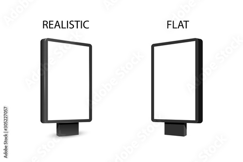 Realistic and flat light box template.