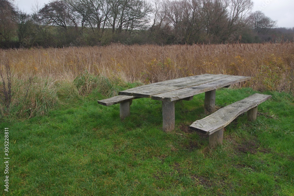 Picknicktisch und Bänke 