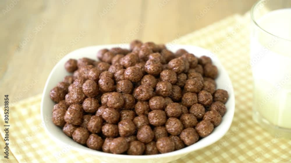 chocolate cereal bowl with milk for breakfast chocolate cereal bowl with milk for breakfast