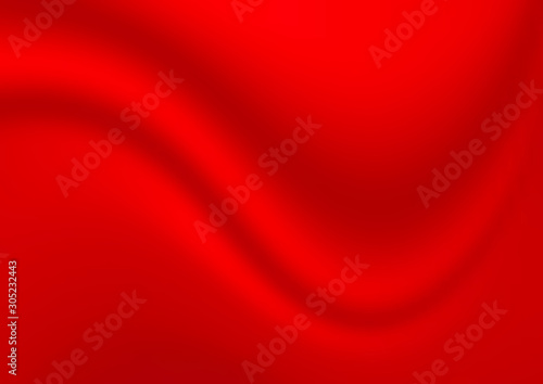 Abstract red vector background. Satin luxury cloth texture. Smooth elegant silk