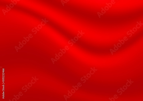Abstract red vector background. Satin luxury cloth texture. Smooth elegant silk