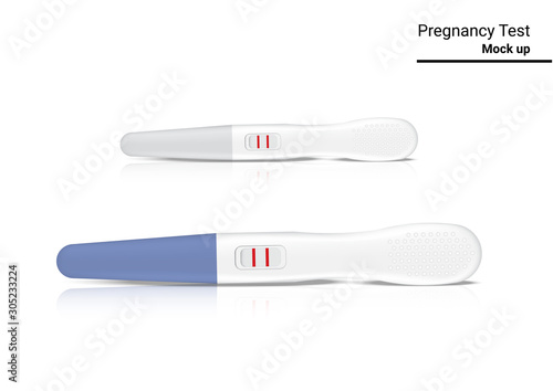 Mock up Realistic Pregnancy Test Gadget for Mom. Hospital Tool design Vector Illustration. Medical and Health Concept.