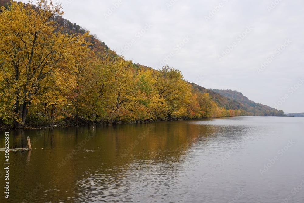 Gray Fall Day Along the Mississippi