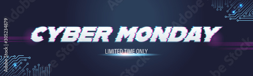 Cyber Monday big sale advertisement online template