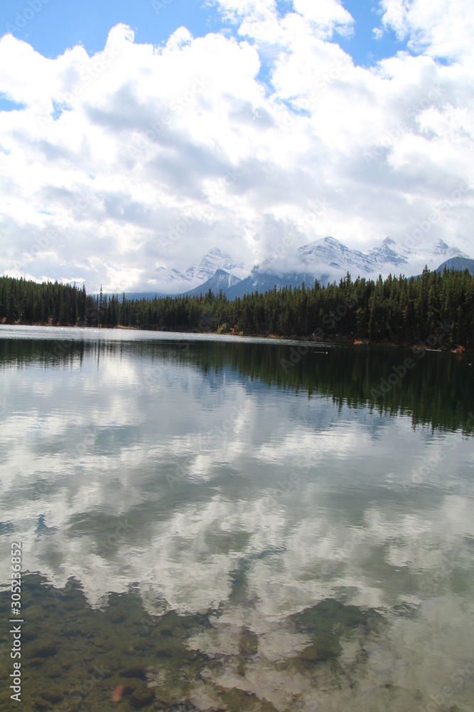 Reflections On Herbert Lake, Banff National Park, Alberta