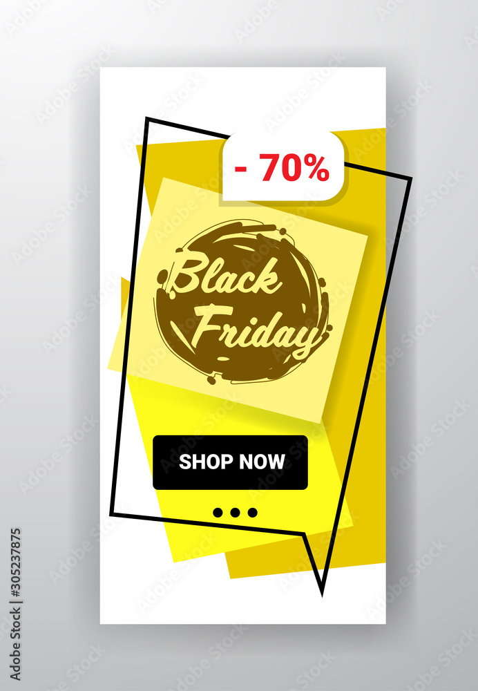 big sale banner black friday special offer promo marketing holiday shopping concept advertising campaign online mobile app vertical vector illustration