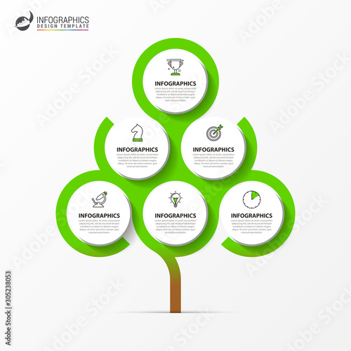 Infographic design template. Creative concept with 6 steps