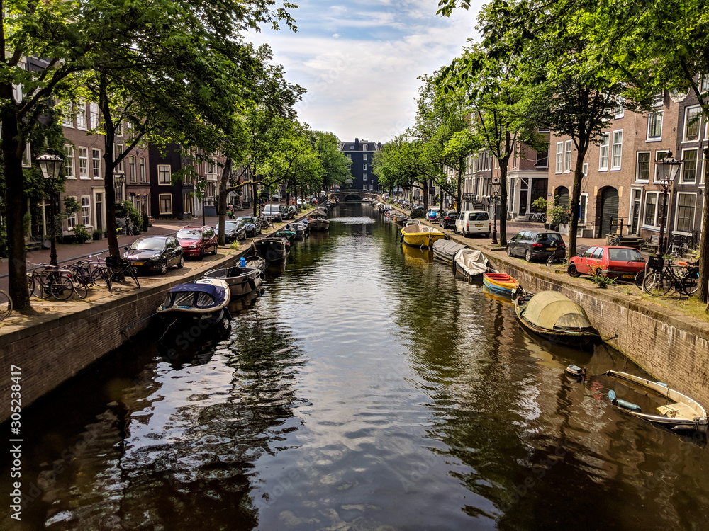 View of Amsterdam canals