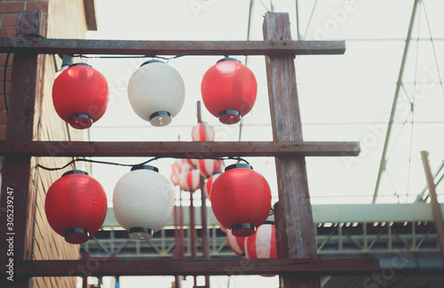 Japanese lanterns at restaurant, store, office or other © wedninth