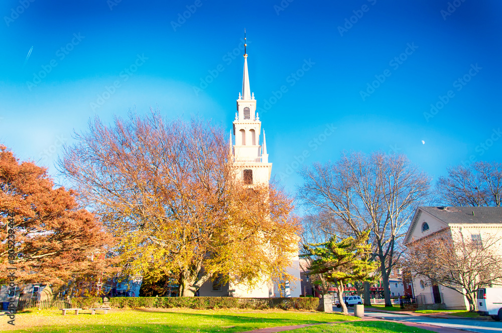 Trinity church Newport Rhode Island Autumn