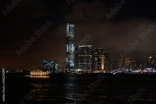 Hong Kong city view at night © Olga Loko