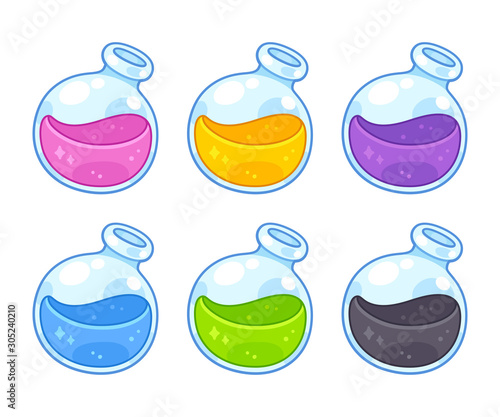 Potion bottles set