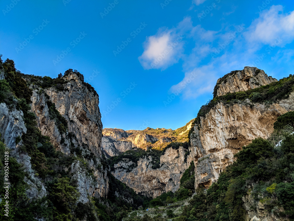 Mountains on the Amalfi Coastline, Italy