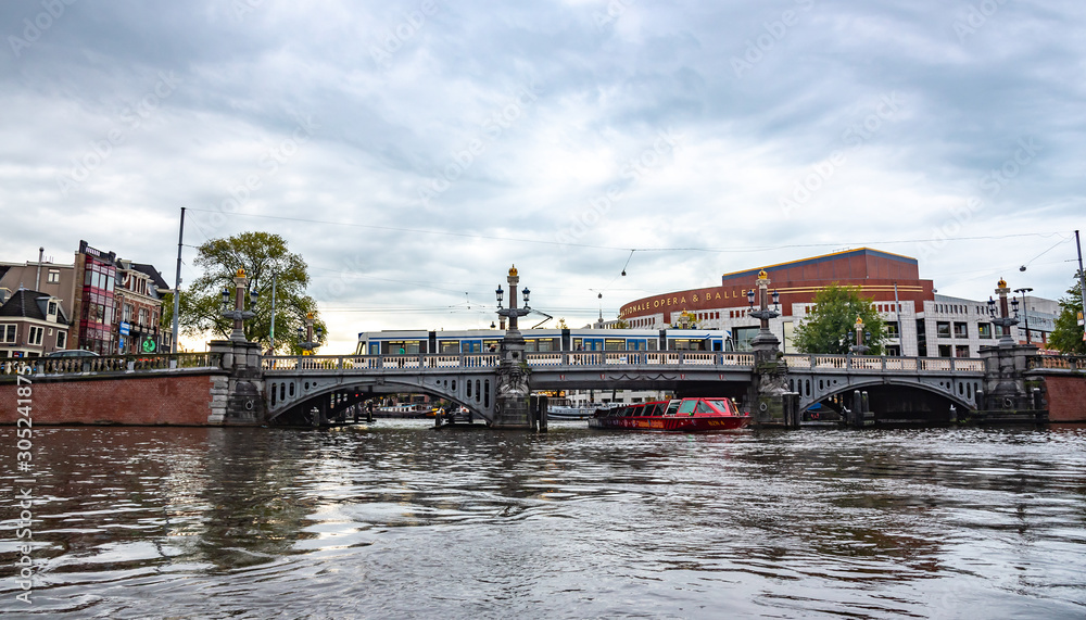 Naklejka premium Amsterdam River Amstel.