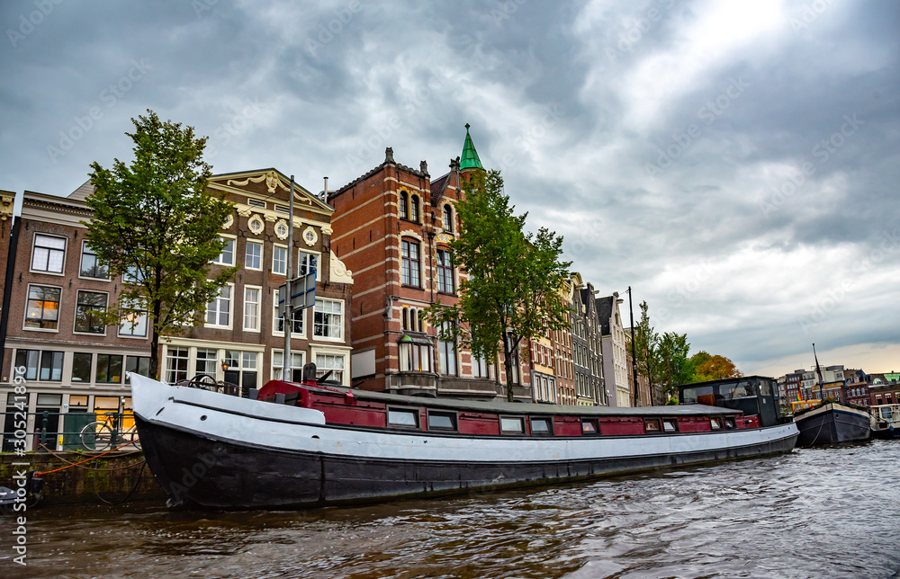 Naklejka premium Amsterdam River Amstel.