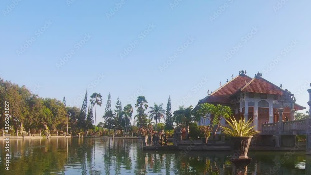 The lake standing in front of castle. The lake standing in front of castle.
