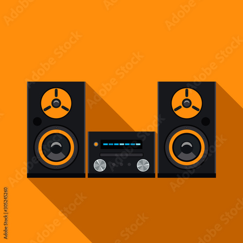 Home modern stereo audio system and cassette player.
