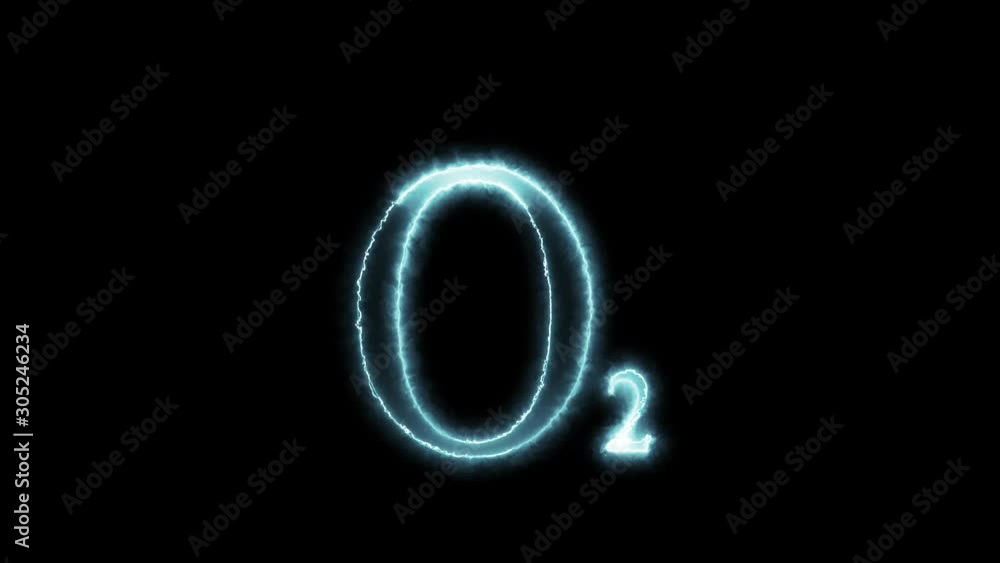 Oxygen O2. Abstract blue bubbles background. Oxygen O2. Abstract blue bubbles background.