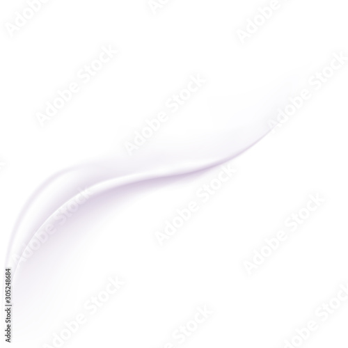 Abstract vector shape. Curve. White. Illustration. Wave. The cloth. Satin.
