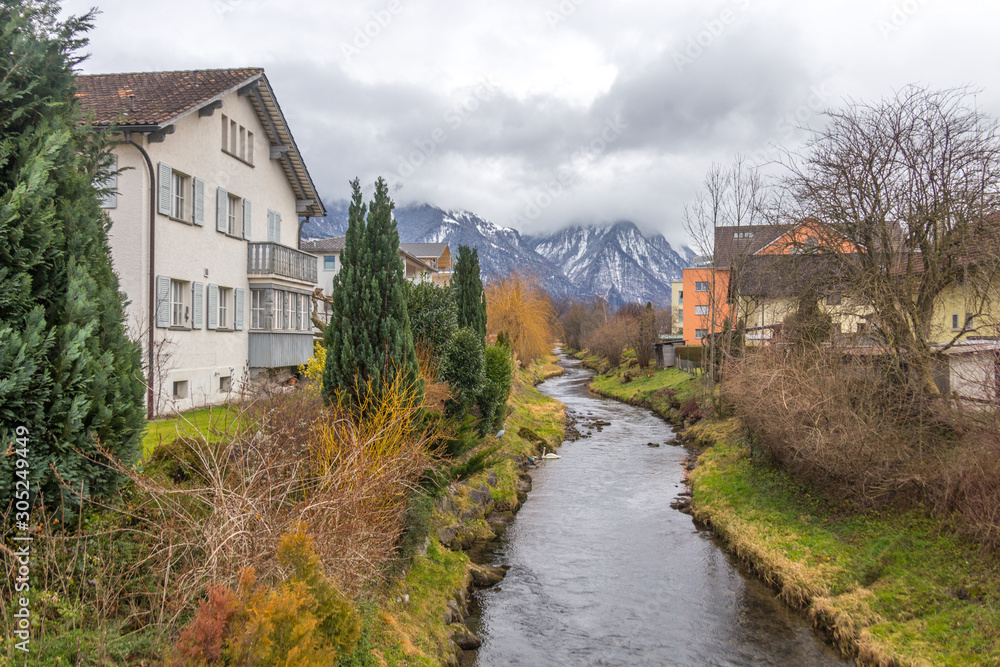 Fototapeta premium The beautiful landscape, Vaduz, Liechtenstein