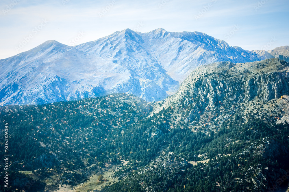 Picturesque mountain landscape. Amazing mountain view with colorful cloudy sky, natural outdoor travel background. Beauty nature. Picturesque mountain landscape. Amazing mountain view with colorful cloudy sky, natural outdoor travel background. Beauty nature.